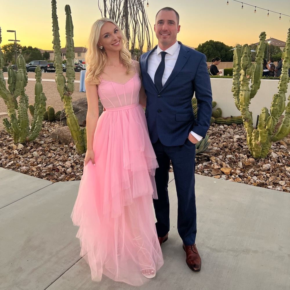 BCBGMaxAzria Katherine Tulle Evening Gown